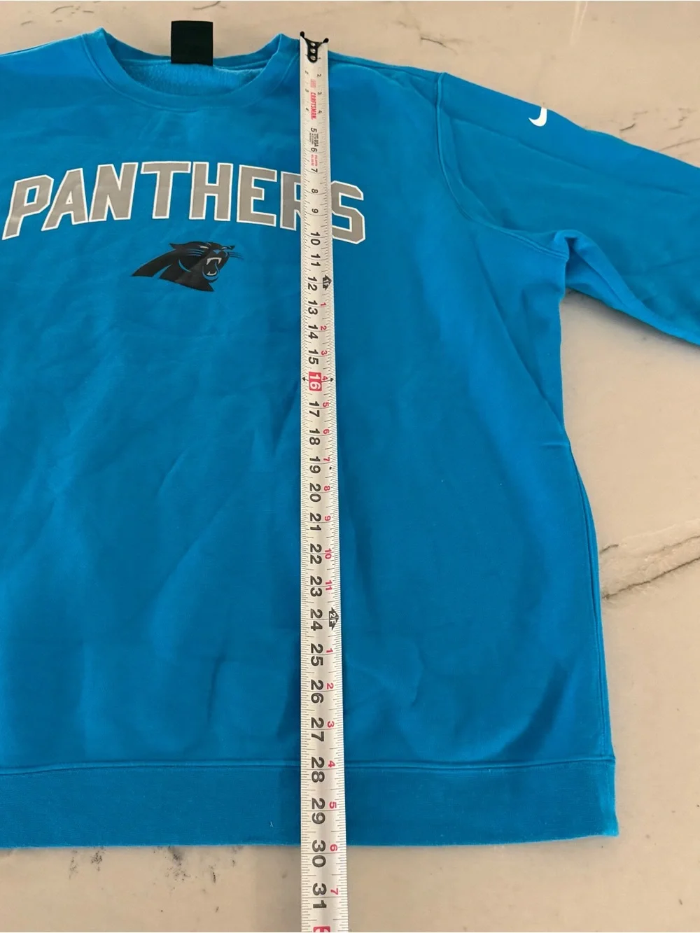 Carolina Panthers Sweatshirt Crewneck Men 2XL Blue Nike NFL XXL